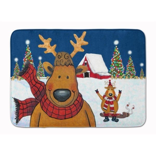 The Tree Famers Reindeer Christmas Machine Washable Memory Foam Mat, Carolines Treasures, Mfr#: PJC1088RUG